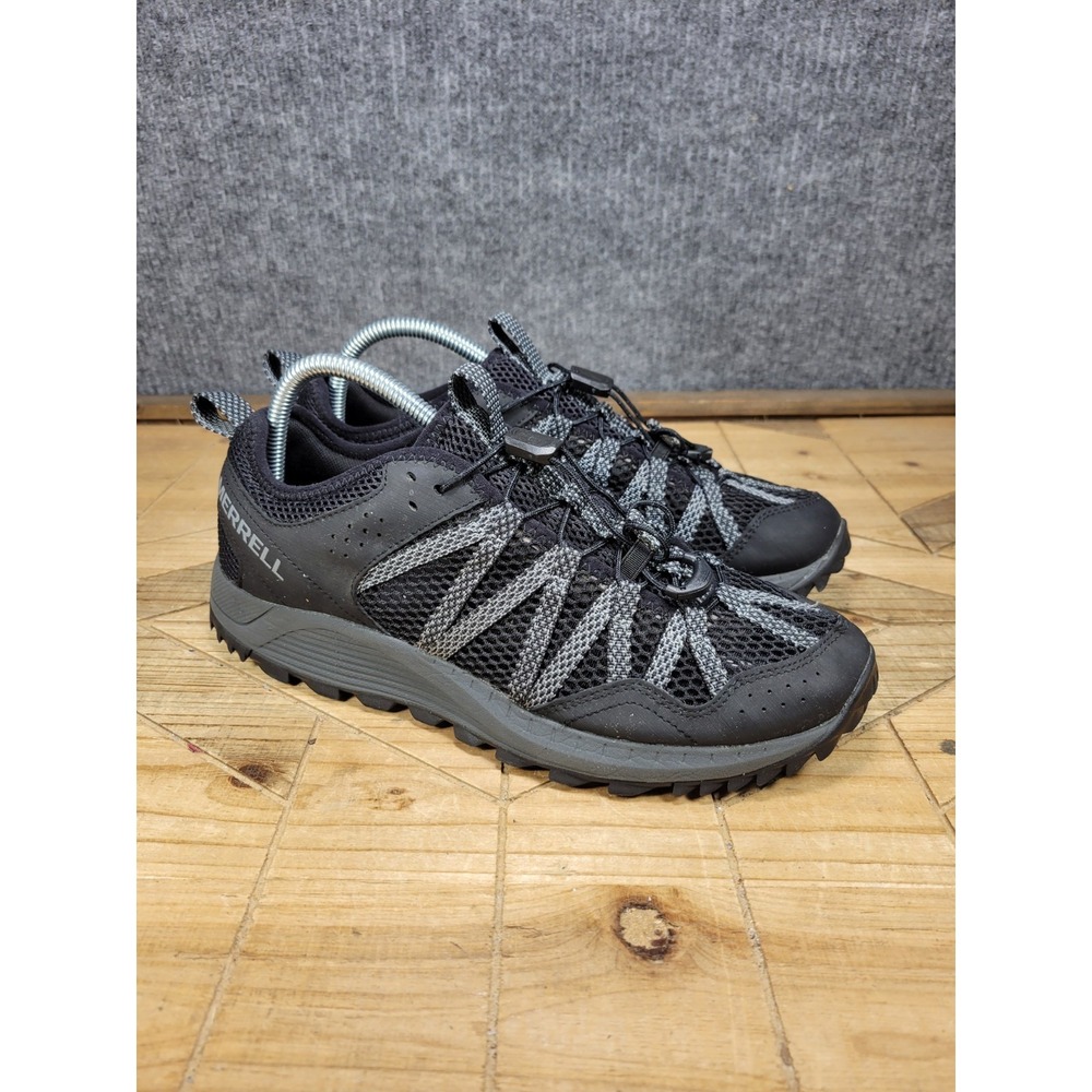 Merrell Wildwood Aerosport Men's Size 7.5 Black Hiking Shoes J036109 Lightweight